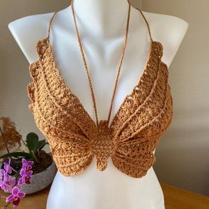 Butterfly crochet top