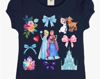 Disney Frozen Elsa & Anna Toddler T-Shirt, Coquette Castle Tee