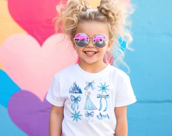 Disney Frozen Elsa Toddler Tee, Coquette Theme Park Shirt