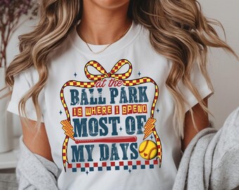 Baseball Mom T-Shirt: Ball Park Days, Comfort Colors Cotton