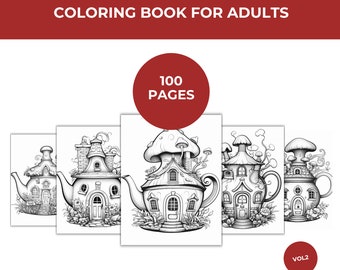 Teapot Fairy House Coloring Pages