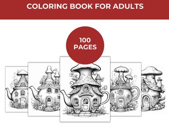 Teapot Fairy House Coloring Pages