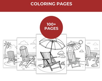 Beach Summer Coloring Pages: 106 Printable Designs (PDF)