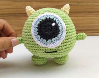 Amigurumi Monster Pattern, Mike Wazowski Crochet Doll, Baby Alien PDF Pattern