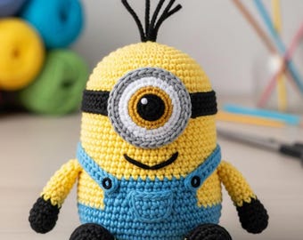 Minion Crochet Pattern - Amigurumi Toy Tutorial - Instant PDF Download