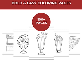 Groovy Summer Bold & Easy Coloring Pages