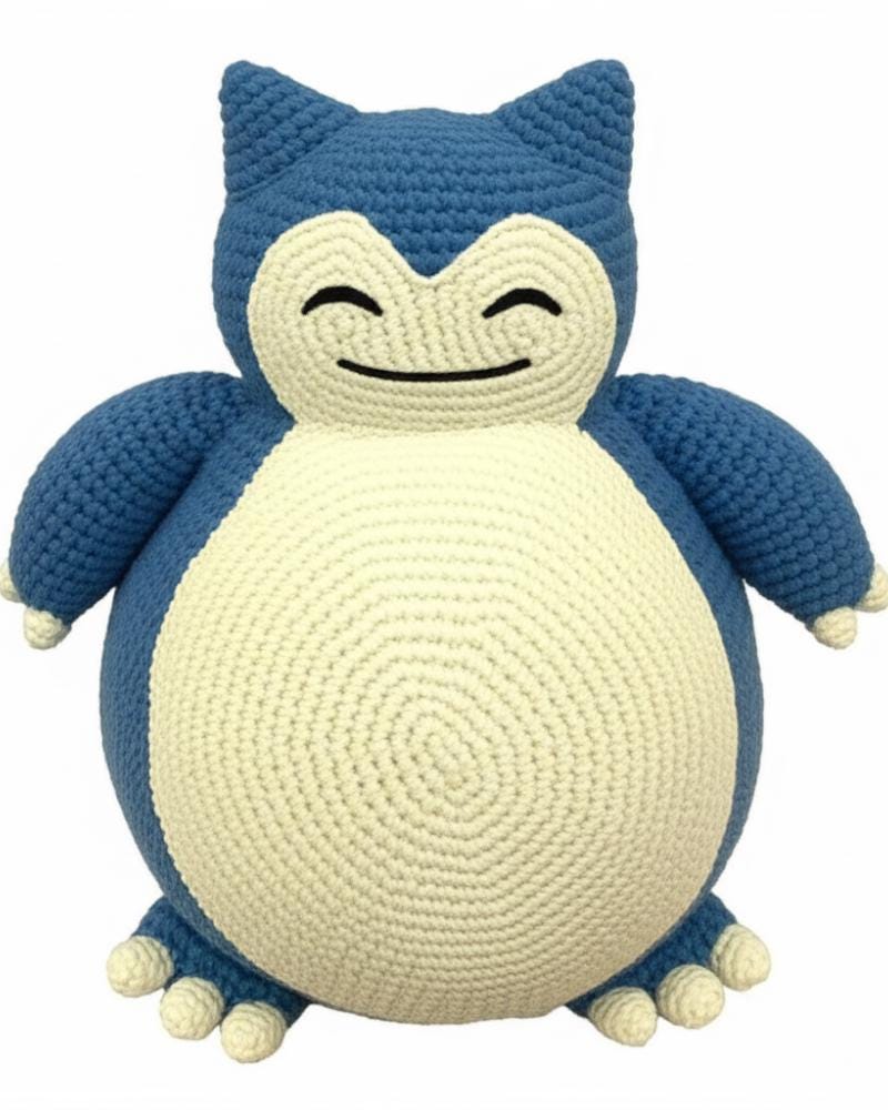 30 Snorlax Crochet Patterns for Giant Plushies, Tiny Amigurumi, and Cozy Handmade Gifts 24 Snorlax Crochet Pattern - Jumbo Amigurumi Pokemon Tutorial