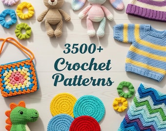 3500 Crochet Patterns Bundle PDF: Amigurumi, Clothes, Animals (Digital Download)