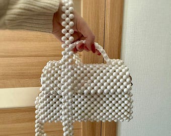 Beaded Bag Pattern PDF: PEARL BAG With Long Strap (Digital Download)