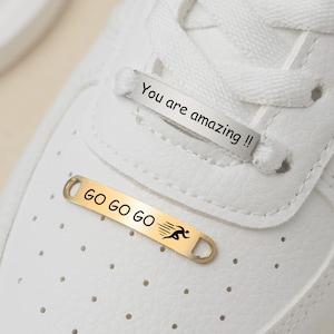 Personalized Shoe Tags,Custom Shoelaces Tags,Running Shoe Tags，Customized Shoe Tag,Metal Shoe Lace Charm,Cross Country Gift