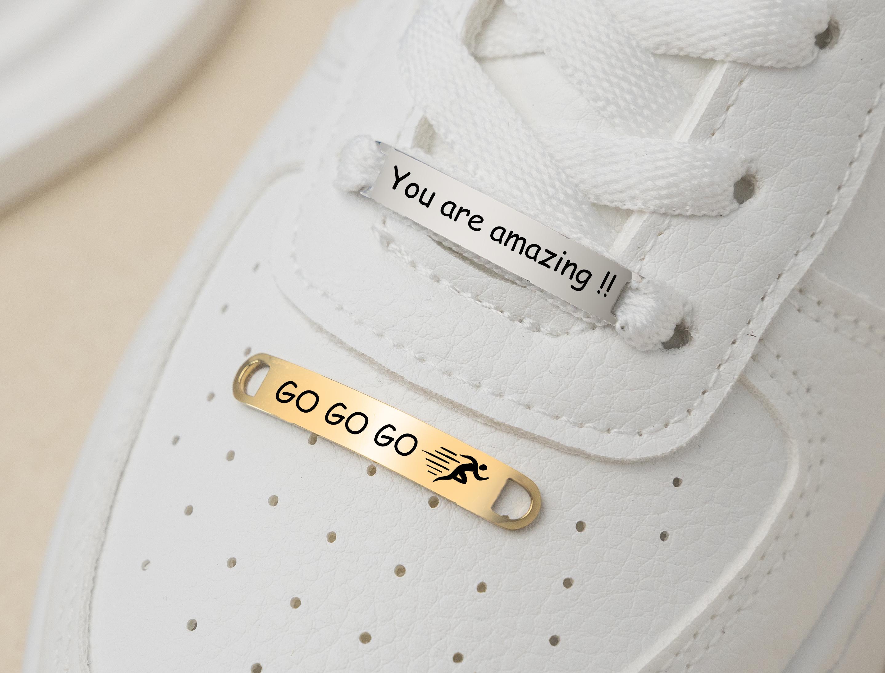 Etiquetas de sapato personalizadas, etiquetas de cadarço personalizadas, etiquetas de tênis de corrida, etiqueta de sapato personalizada, pingente de cadarço de metal, presente de cross country