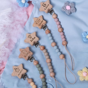 Clip de chupete personalizado, reliquia, regalo de baby shower, regalo para bebé recién nacido, regalo único para bebé, niña, niño, regalo personalizado para baby shower