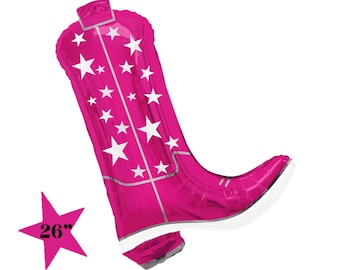 Pink Cowgirl Boots Balloon, Cowgirl Theme, Western Cowgirl Boots, Let's go girls, Nashville Babe, Rodeo, Pink Cowgirl Birthday Bachelorette