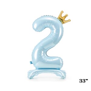 Number 2 Balloon, Giant Standing Number 2 Balloon, Blue # 2 Mylar, Pink ...