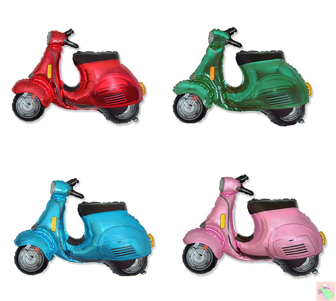 Vespa Balloon 38 Scooter Balloon Red Scooter Luca Theme Party Scooter Birthday Party Italian