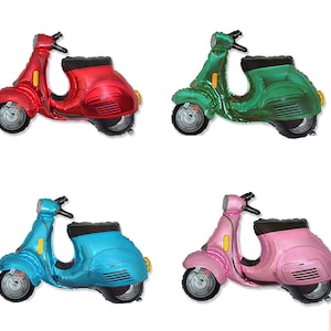 Vespa Balloon 38" | Scooter Balloon |  Red Scooter | Luca Theme Party | Scooter Birthday Party | Italian Summer | Amalfi Coast Birthday