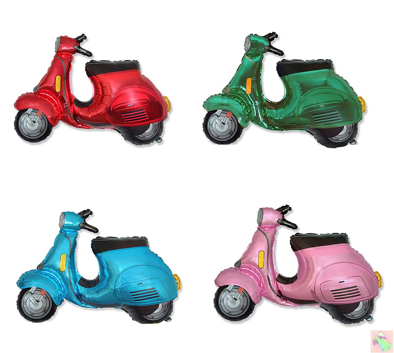 Vespa Balloon 38" | Scooter Balloon |  Red Scooter | Luca Theme Party | Scooter Birthday Party | Italian Summer | Amalfi Coast Birthday