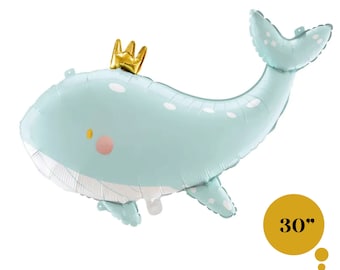 Whale Balloon, Baby's 1st Splash, Baby Ocean Party Decorations, Ocean Theme Birthday, Whale of a Time Baby Shower