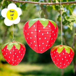 Strawberry Birthday Decor, Strawberry Lantern,Berry 1st Birthday Party,Two Sweet Birthday,Berry Sweet One,Strawberry Garland Shortcake Party