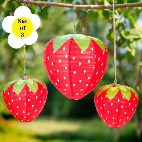 Strawberry Birthday Decor, Strawberry Lantern,Berry 1st Birthday Party,Two Sweet Birthday,Berry Sweet One,Strawberry Garland Shortcake Party