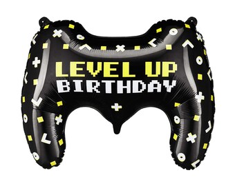 Level Up Birthday, Gamepad Balloon, Video Game Balloon, Gamer Birthday Party Decorations, Video Game BirthdayTheme, Gamer's Birthday