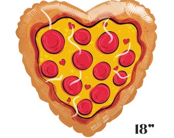 18&quot; Pizza Balloon, Pizza Love, Pizza Party, Pepperoni Pizza,Pizza Birthday Party, kids Pizza,Pizza Decoration, Italian Theme,Alien Pie,Slice