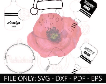 Archivos SVG de adornos de bolas de pepinillos para láser