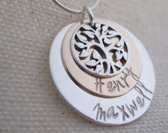 Mother's Day Gift for Mom - Family Necklace -  Family Tree -  Mothers Necklace - Personalized Jewelry - Grandmother Gift - Grandma Necklace