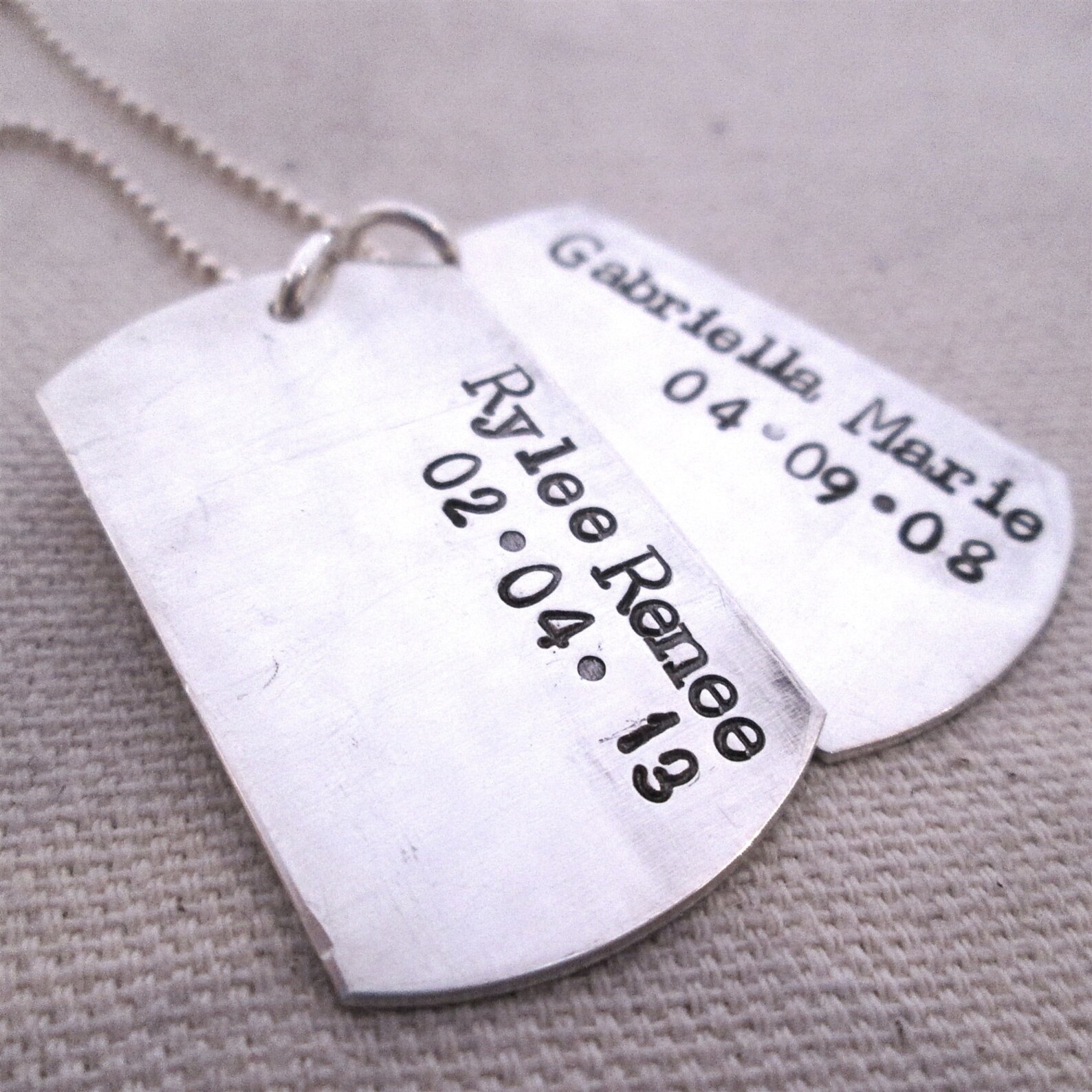 Daddy Dog Tag Necklace II Personalized Dog Tag Necklace Etsy