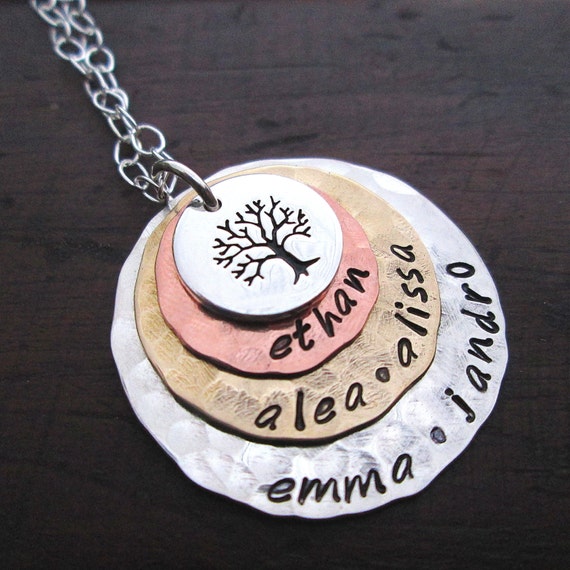 Grandma Necklace Family Tree Necklace Personalized Necklace