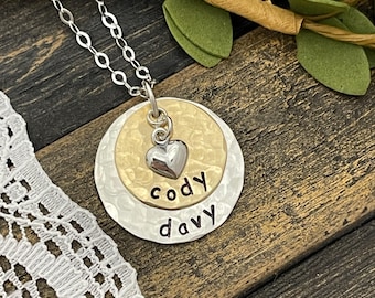 Layered Love,   Personalized Name Necklace for mom or grandma