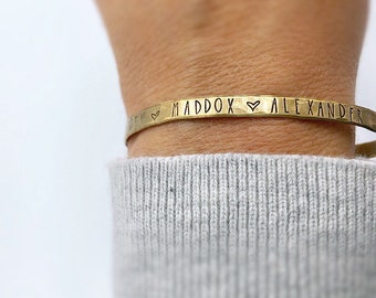 Grandma Gift, Mother's Day Personalized Cuff Bracelet, Personalized Gift for mom, Name bracelet, personalized jewelry gift for her, under 30