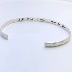 Mother of the Bride Gift - Mother of Bride Bracelet - Hidden Message Bracelet - All That I Am - Mom Gift from Daughter - Mother's Day Gift