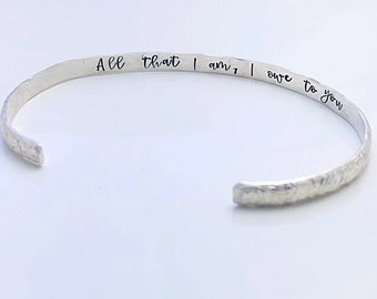 Mother of the Bride Gift - Mother of Bride Bracelet - Hidden Message Bracelet - All That I Am - Mom Gift from Daughter - Mother&#39;s Day Gift