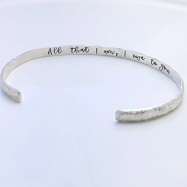 Mother of the Bride Gift Mother of Bride Bracelet Hidden Message Bracelet All That I Am Mom Gift from Daughter Mother's Day Gift image 1
