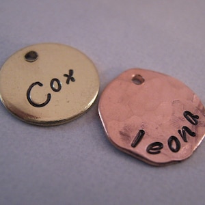 Brass or Copper Small Charm