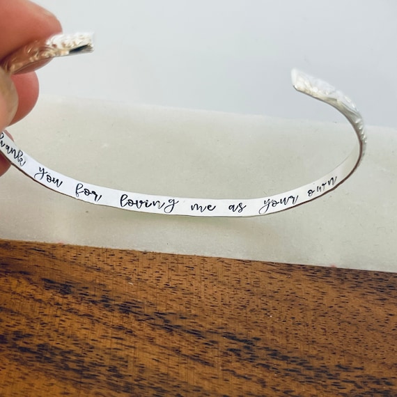 Thank you for loving me as your own bracelet sale