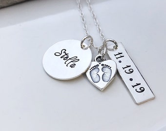 Gift for New Mom - New Baby Gift - Personalized Necklace for first Mother's Day Gift, New Grandma Gift - New Mom Gift