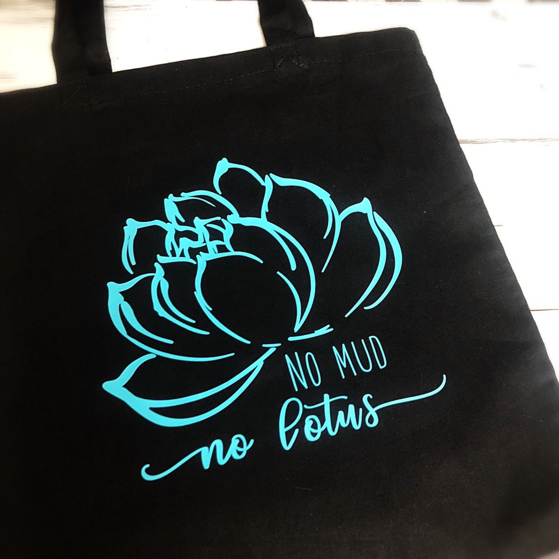 No Mud No Lotus Tote Bag Yoga Bag Lotus Bag Yoga Gift for Her