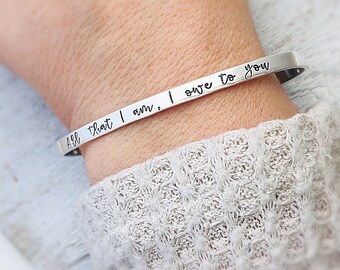 All that I am, I owe to you, Mother Gift Bracelet, Mom gift from Daughter, Gift for Mom, Mother's Day Gift