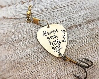 Father of the Bride Gift Personalized Fishing Lure - Father Gift from Daughter - Always Your Little Girl - Dad Gift - Gift for Him - Fishing