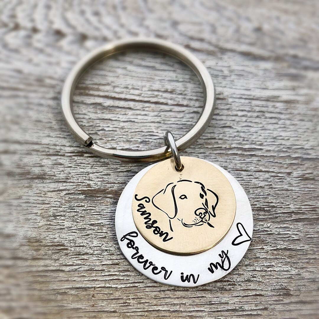 Labrador Keychain - Forever in My Heart- Loss of Dog - Lab Mom - Dog ...