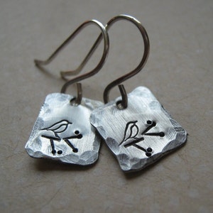Little Birdie sterling silver earrings