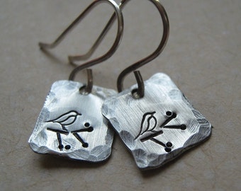 Little Birdie sterling silver earrings