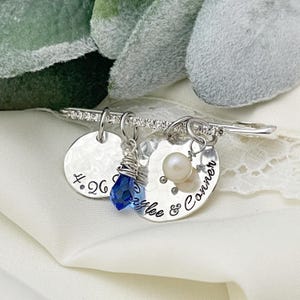 Personalized Gift for Bride, Something Blue Bridal Charm Pin, Custom Wedding Charm,  Bouquet Pin