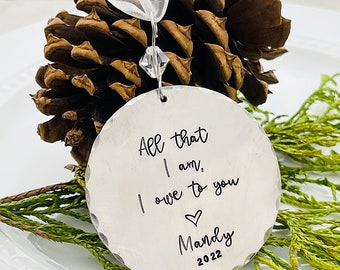 Mother of the Bride Gift, Mom Gift, Personalized Ornament, Christmas gift for Mom from daughter