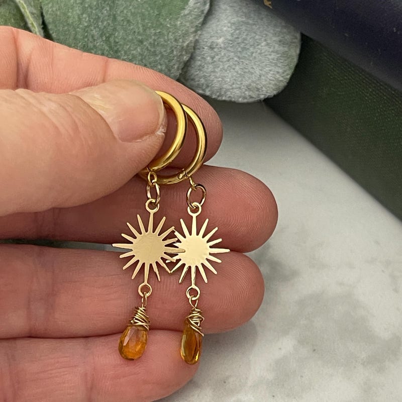 Quart De Soleil Hoop Earrings