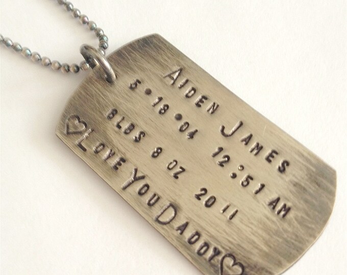 Featured in MIDWEST LIVING Daddy Dog Tag Necklace I Etsy