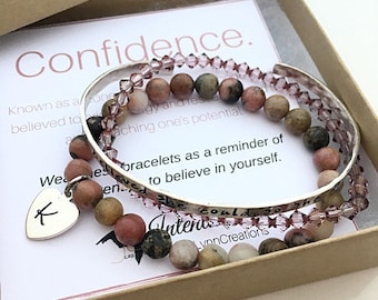 She Believed She Could Bracelet  - Graduation Gift for her, Inspirational Jewelry Gift - Personalized Gift for Daughter Friend, Confidence