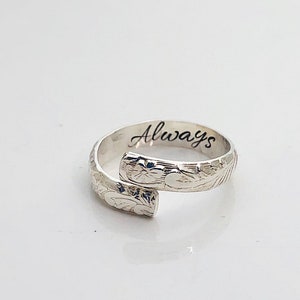 Adjustable Ring, Word Ring, Gift under 25, Hidden Message Ring, Personalized Ring, Wrap Ring